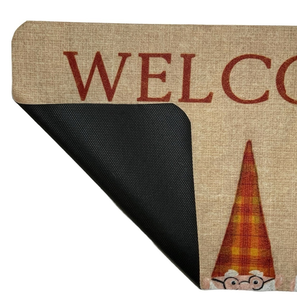 Thankful Home Gnome Rustic Welcome Mat Non Skid Rectangle Neutral 17 x 30 in - Picture 5 of 16